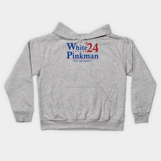 Walter White and Pinkman 2024 Election - Funny Election Kids Hoodie by LMW Art